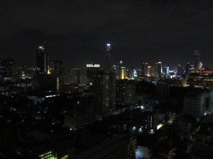 Night-time Bangkok.