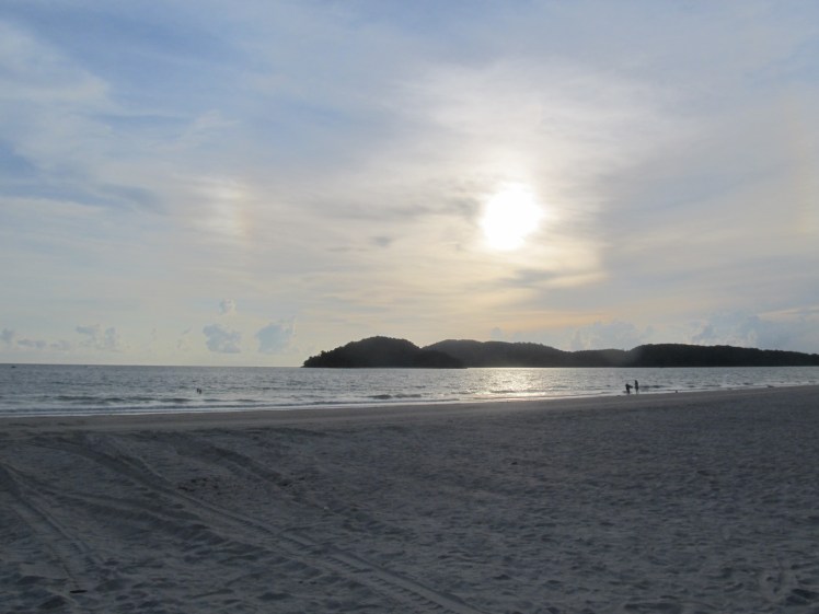 Watching sunset on Langkawi Island.