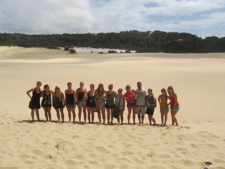 Our wonderful tour group for Fraser Island, Australia. 