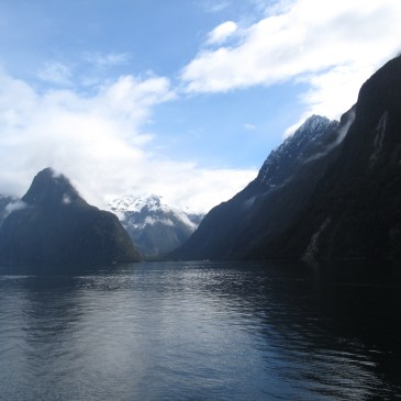 The dramatic backdrop of Milford Sound.