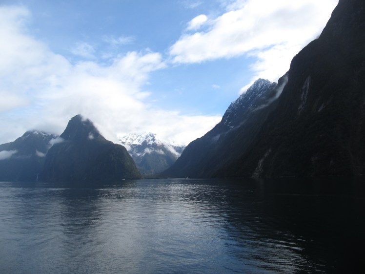 The dramatic backdrop of Milford Sound.