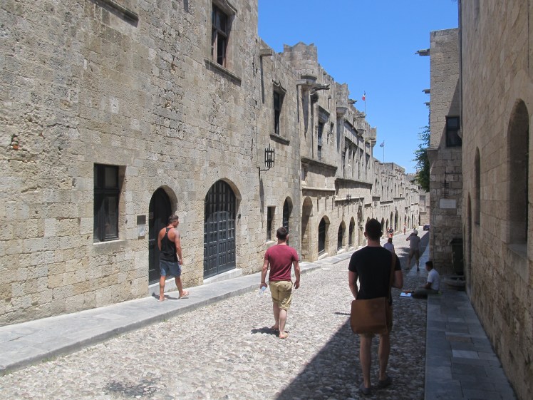 Exploring the alleyways.