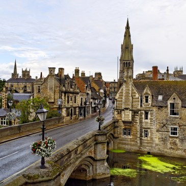 The town bridge on a typically wet day in my hometown, Stamford, Lincolnshire.