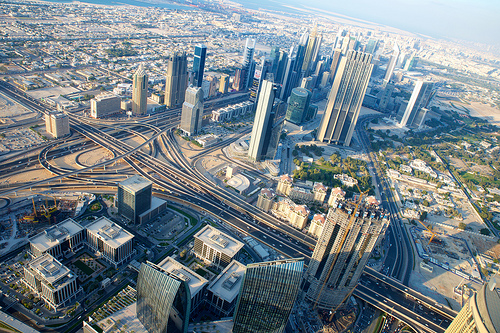 Dubai from the sky via matsubokkuri @ Flickr
